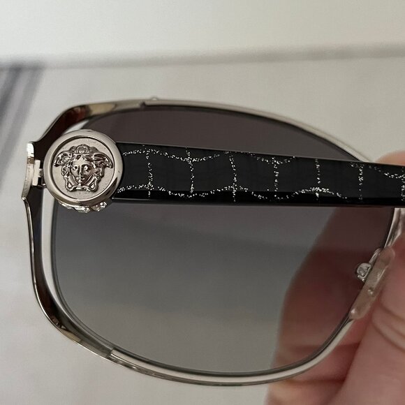 Versace Sunglasses - black and silver - Authentic - Picture 6 of 16